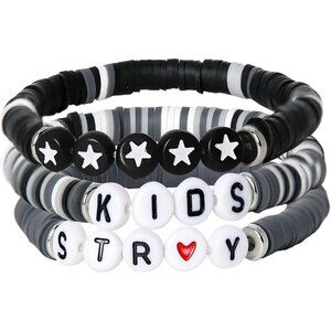 Handmade 3 Pcs Bead Friendship Bracelets - Perfect Concert Outfit Accessory